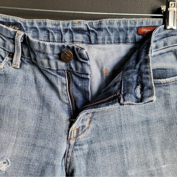 Citizens Of Humanity Low Waist Full Leg Faye 003 Stretch 30 Jeans Distressed - Picture 13 of 14